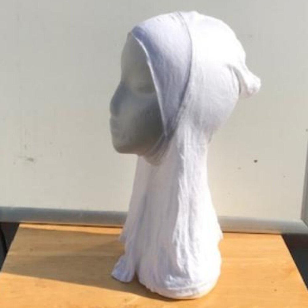 White Sporty Adult Large Ninja Hijab Cap